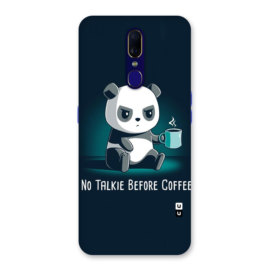 No Talkie Before Coffee Back Case for Oppo A9