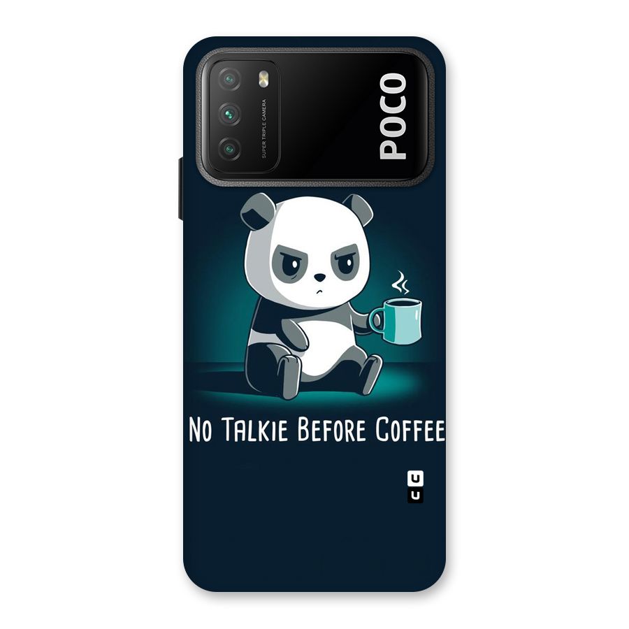 No Talkie Before Coffee Back Case for Poco M3