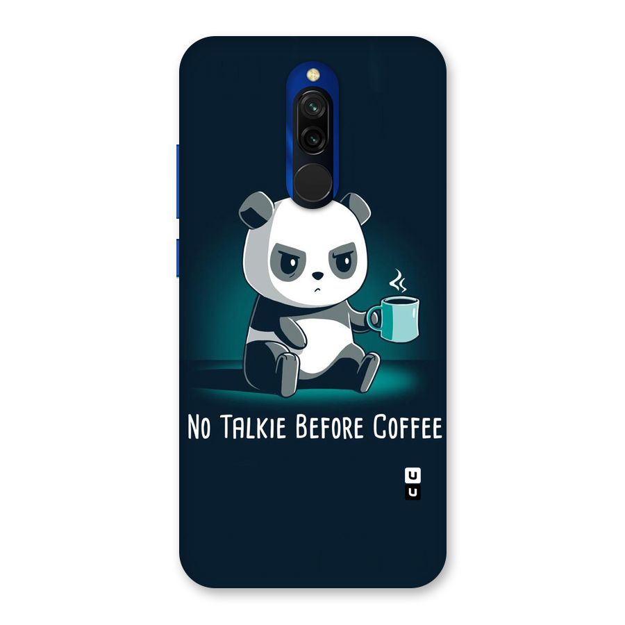 No Talkie Before Coffee Back Case for Redmi 8