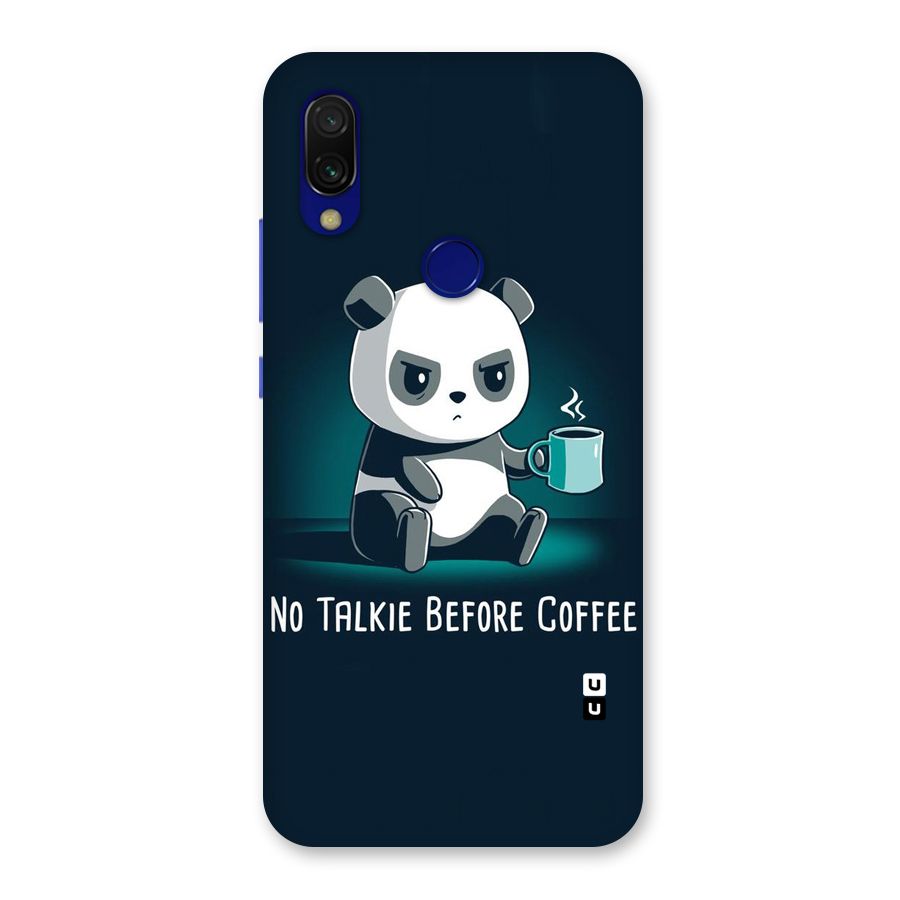 No Talkie Before Coffee Back Case for Redmi Y3