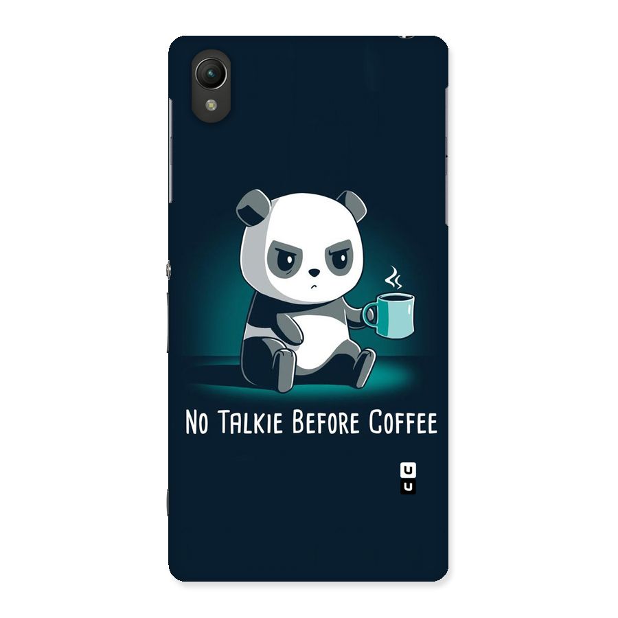 No Talkie Before Coffee Back Case for Sony Xperia Z2