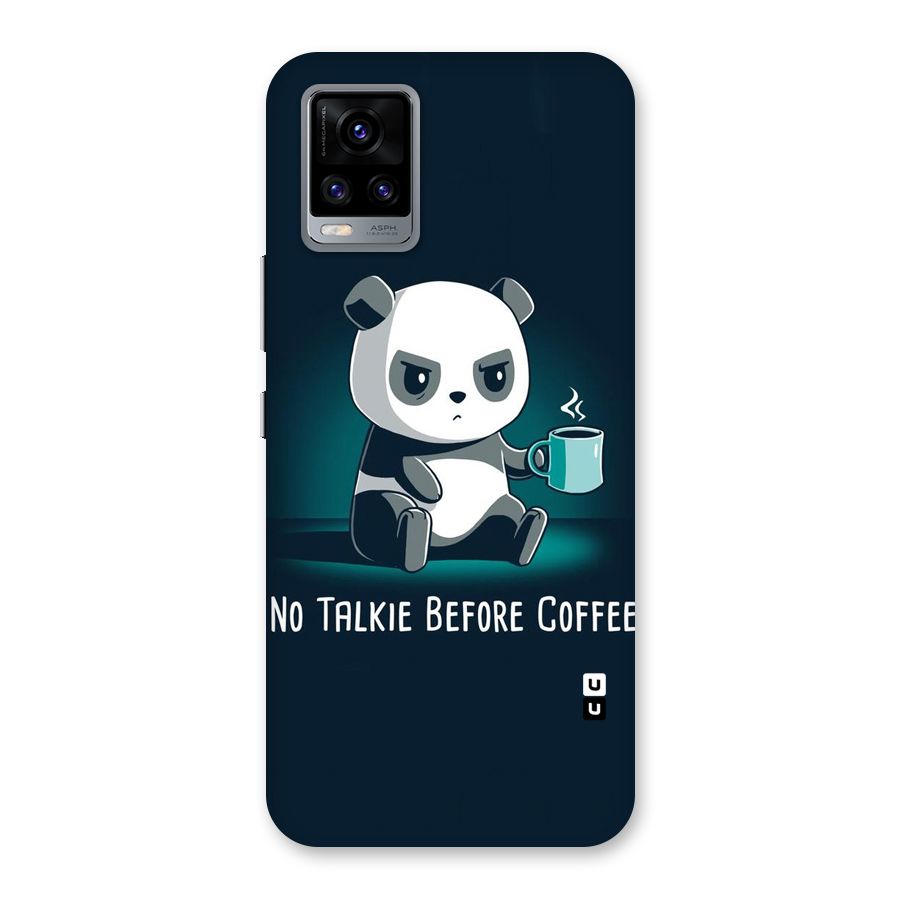 No Talkie Before Coffee Back Case for Vivo V20