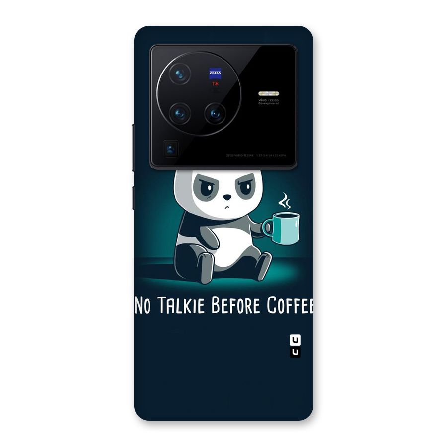 No Talkie Before Coffee Back Case for Vivo X80 Pro