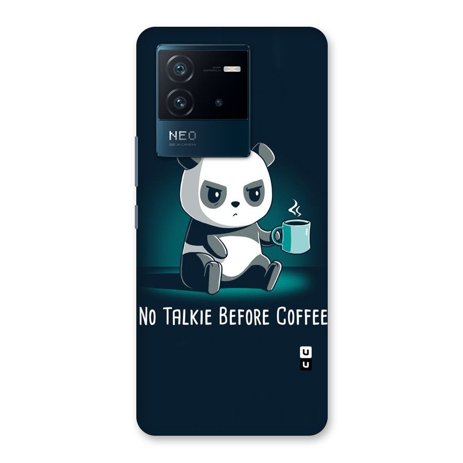 No Talkie Before Coffee Back Case for Vivo iQOO Neo 6 5G