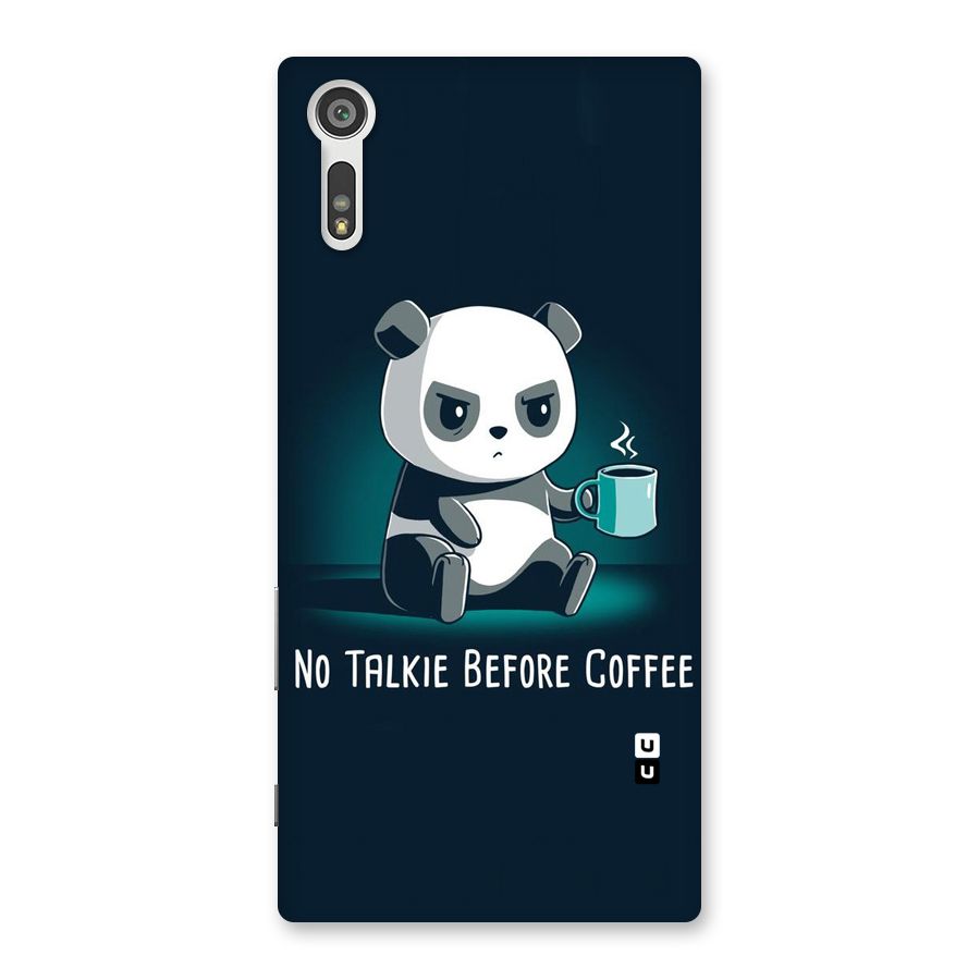 No Talkie Before Coffee Back Case for Xperia XZ