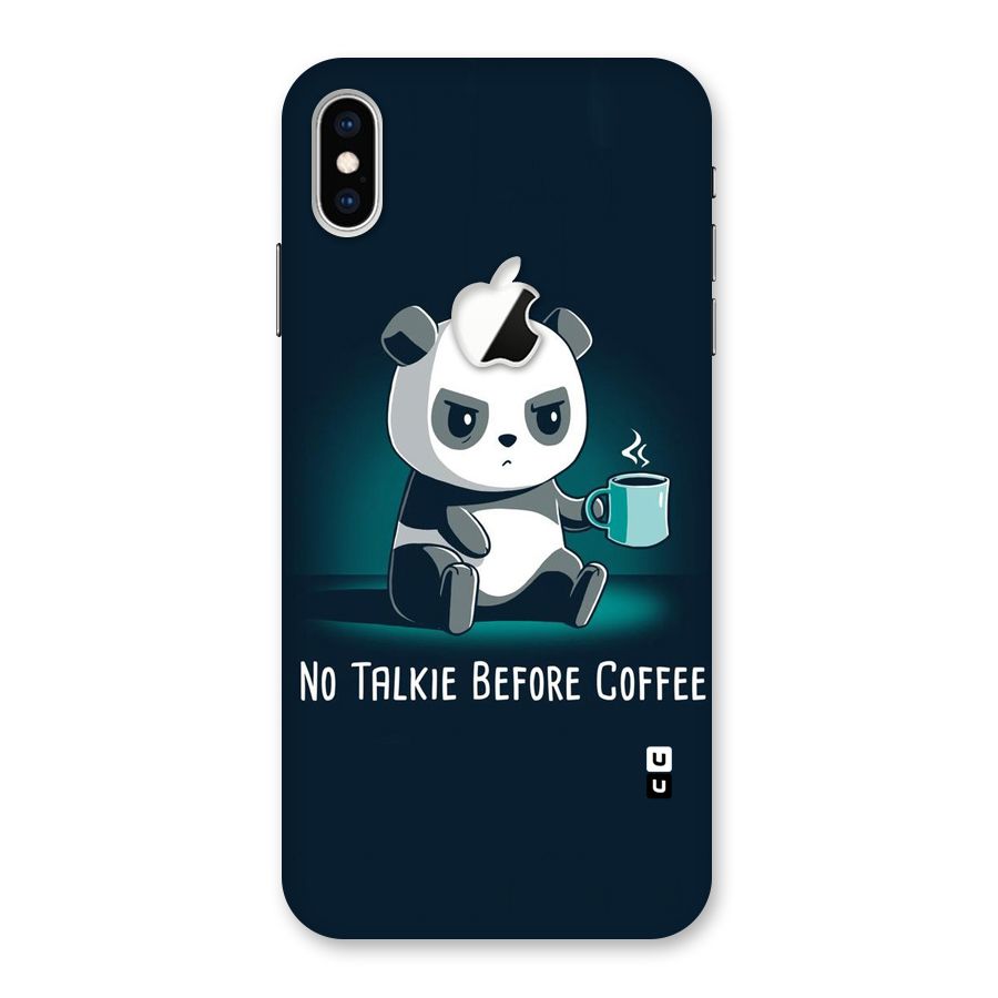 No Talkie Before Coffee Back Case for iPhone XS Max Apple Cut