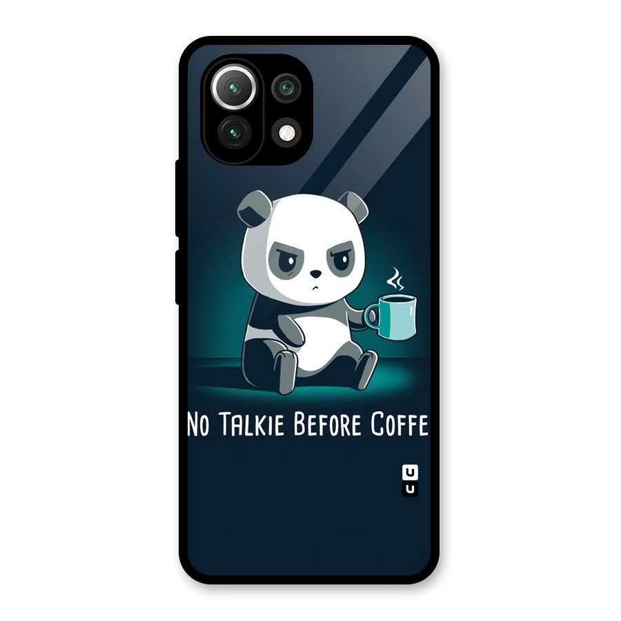 No Talkie Before Coffee Glass Back Case for Mi 11 Lite NE 5G