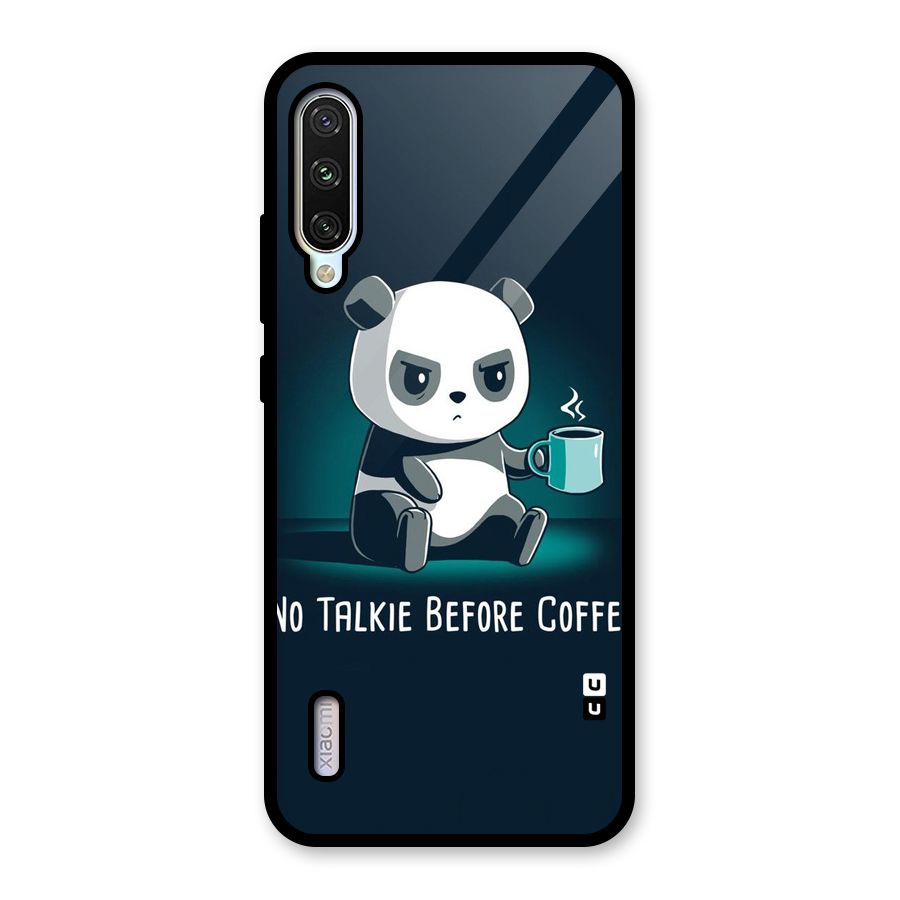 No Talkie Before Coffee Glass Back Case for Mi A3