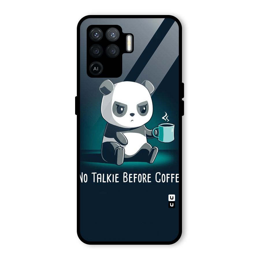 No Talkie Before Coffee Glass Back Case for Oppo F19 Pro