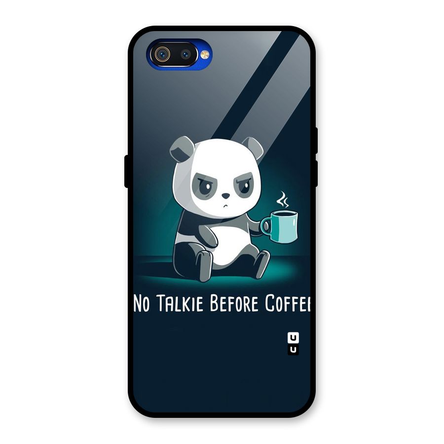 No Talkie Before Coffee Glass Back Case for Realme C2