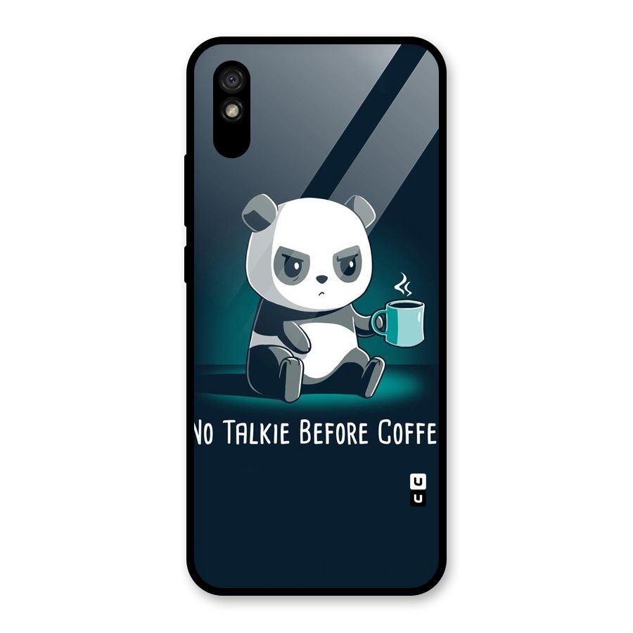 No Talkie Before Coffee Glass Back Case for Redmi 9i