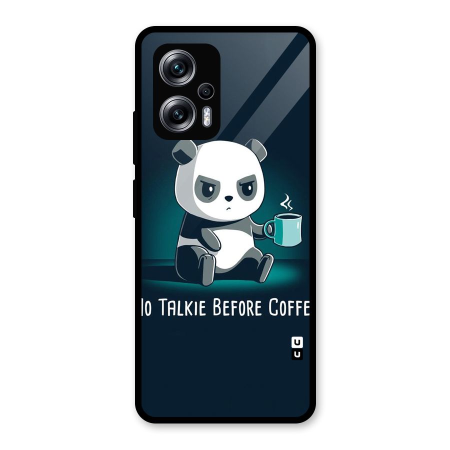 No Talkie Before Coffee Glass Back Case for Redmi K50i