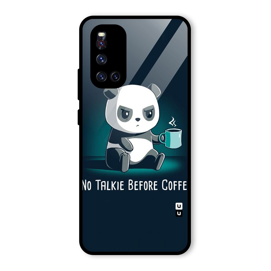No Talkie Before Coffee Glass Back Case for Vivo V19