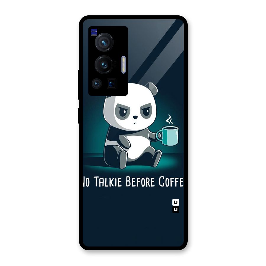 No Talkie Before Coffee Glass Back Case for Vivo X70 Pro