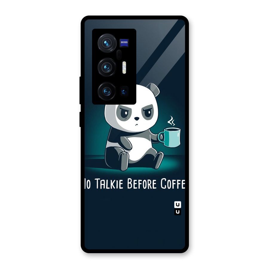No Talkie Before Coffee Glass Back Case for Vivo X70 Pro Plus