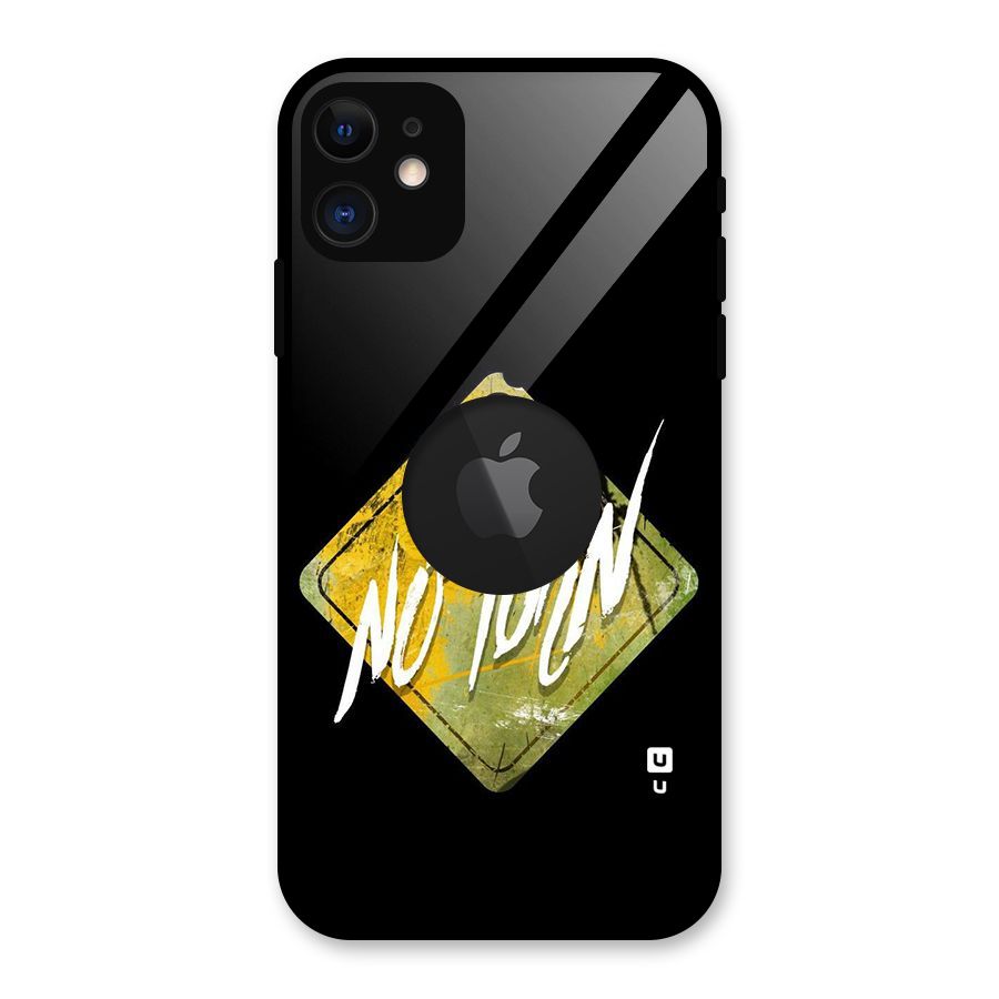 No Turn Glass Back Case for iPhone 11 Logo Cut