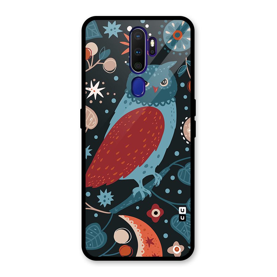 Nordic Arts Owl Glass Back Case for Oppo A9 (2020)