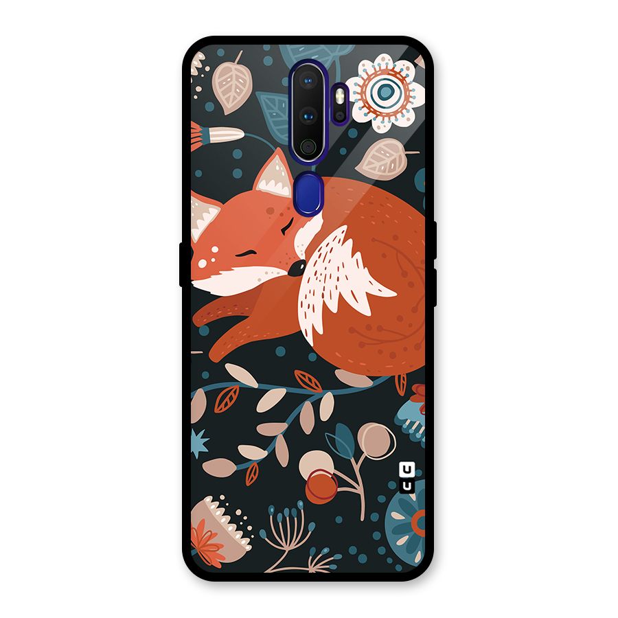 Nordic Arts Sleeping Fox Glass Back Case for Oppo A9 (2020)