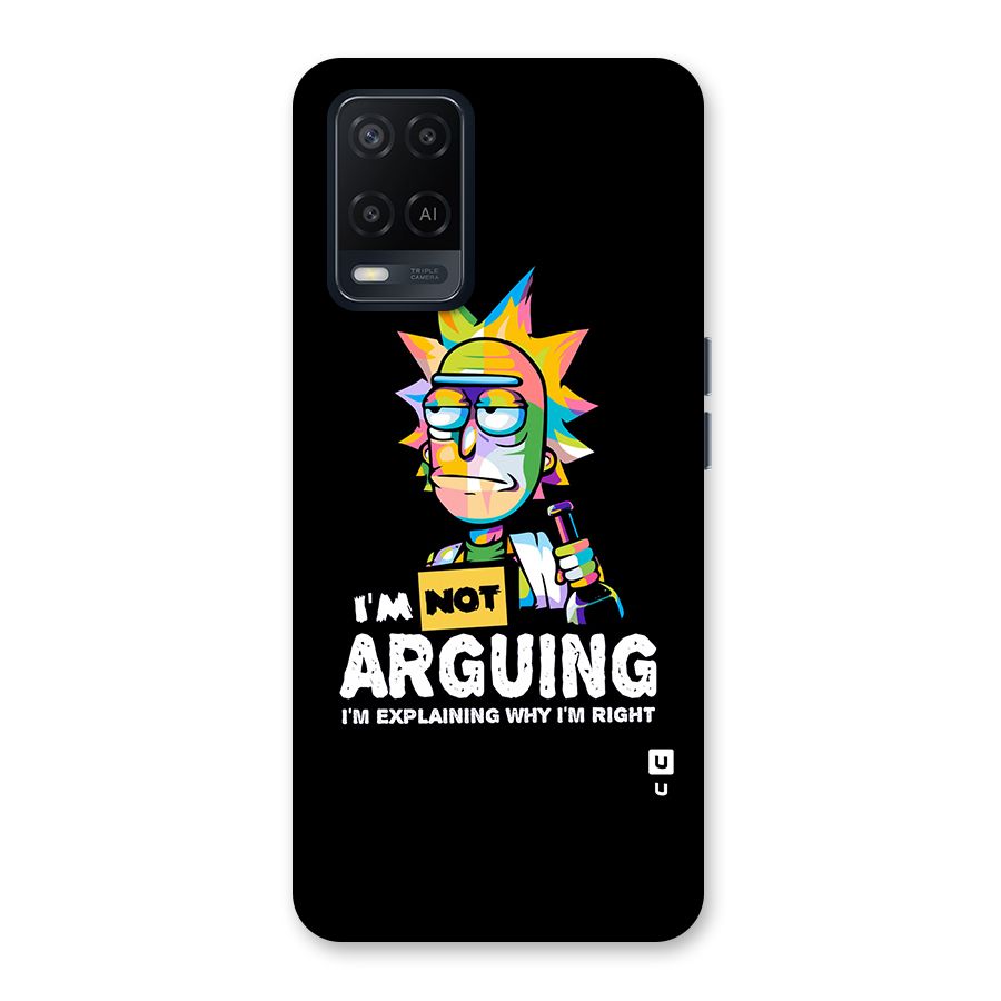 Not Arguing Explaining Back Case for Oppo A54