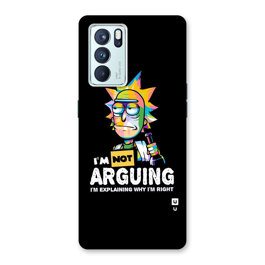 Not Arguing Explaining Back Case for Oppo Reno6 Pro 5G