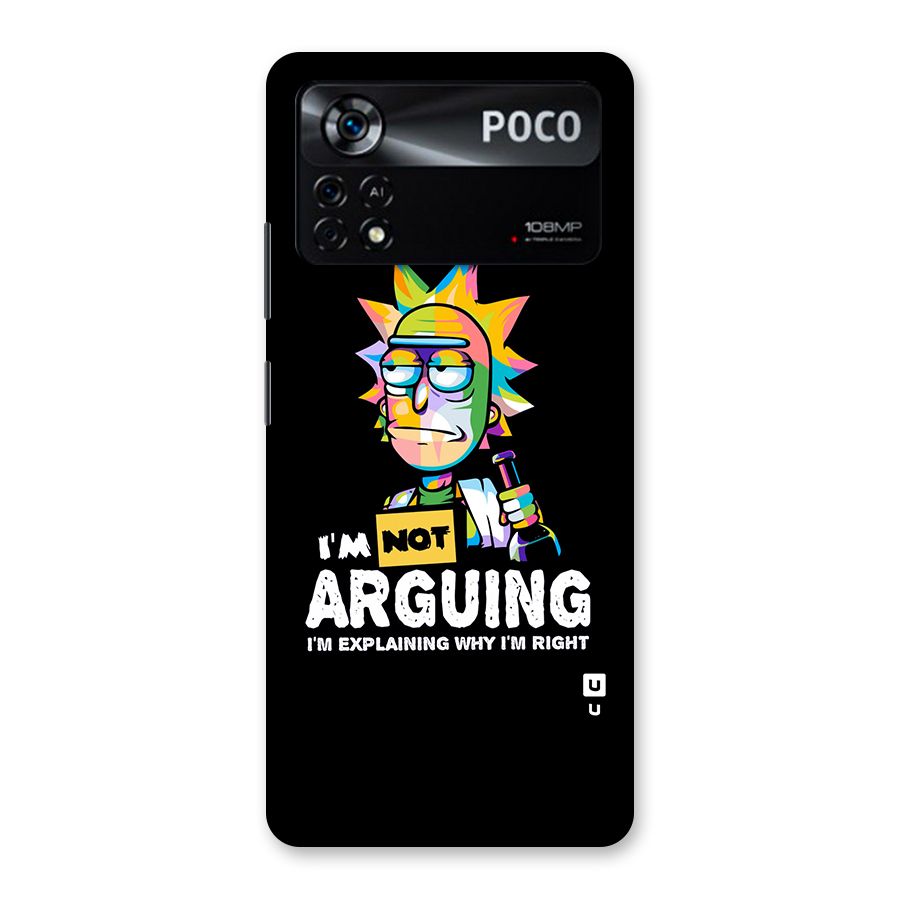 Not Arguing Explaining Back Case for Poco X4 Pro 5G