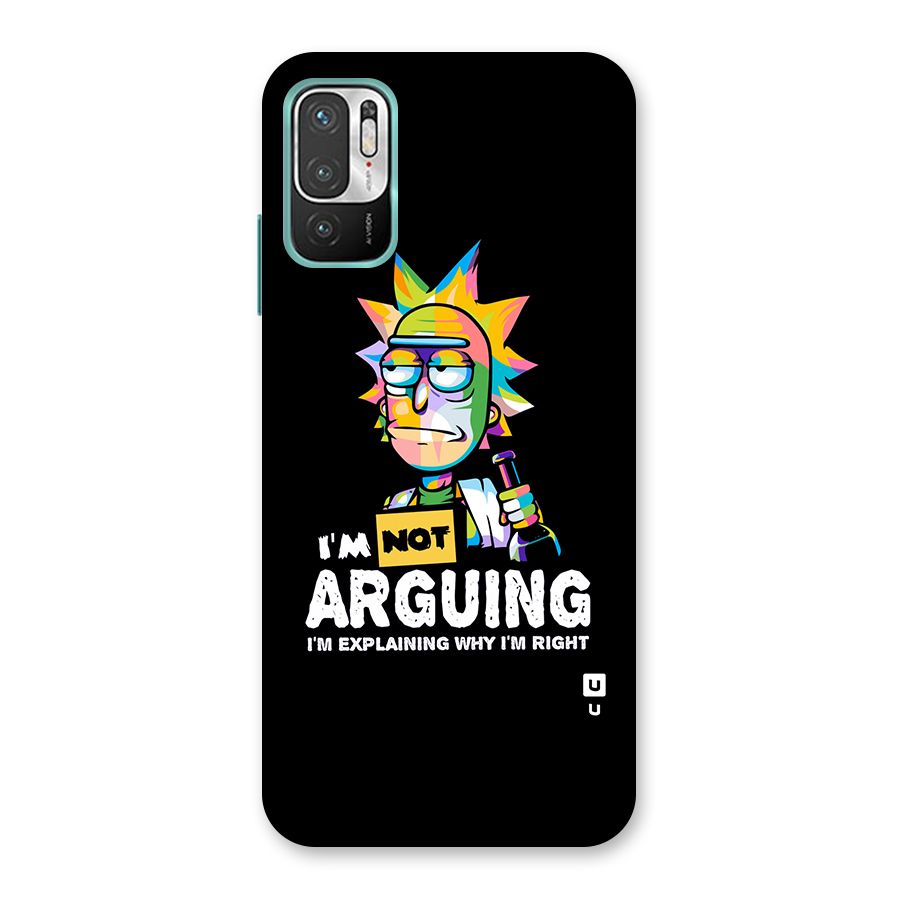 Not Arguing Explaining Back Case for Redmi Note 10T 5G