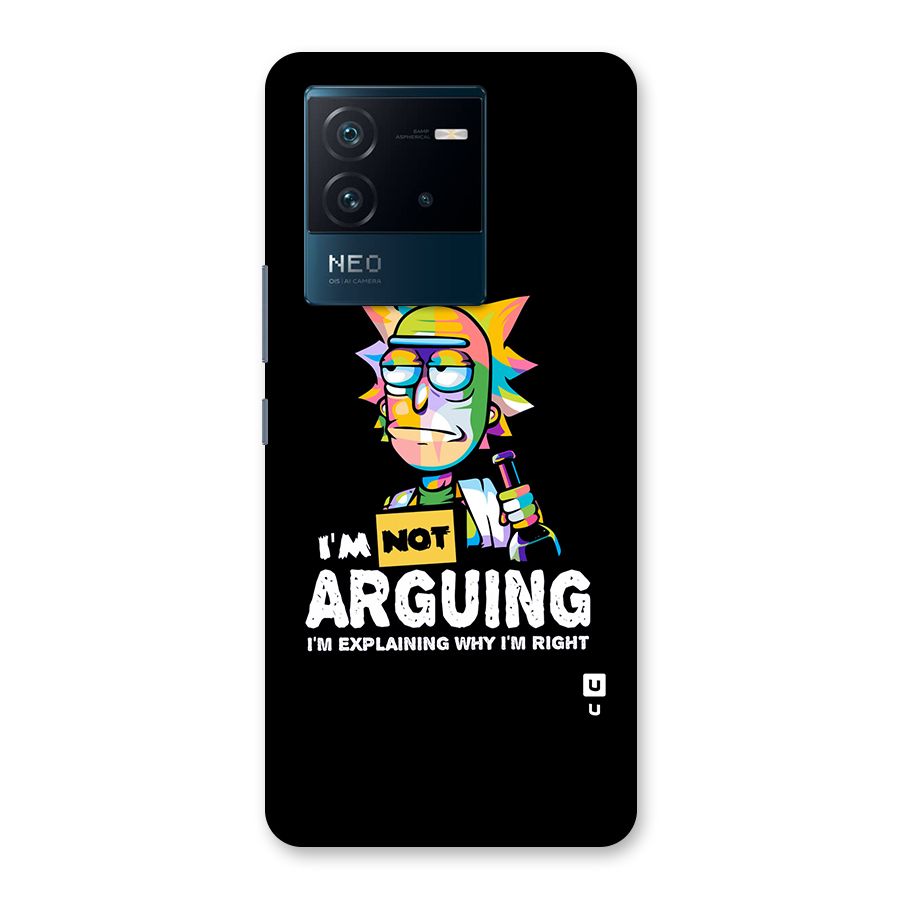 Not Arguing Explaining Back Case for Vivo iQOO Neo 6 5G