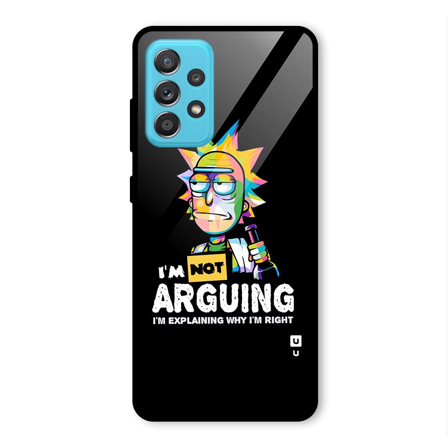 Not Arguing Explaining Glass Back Case for Galaxy A52s 5G