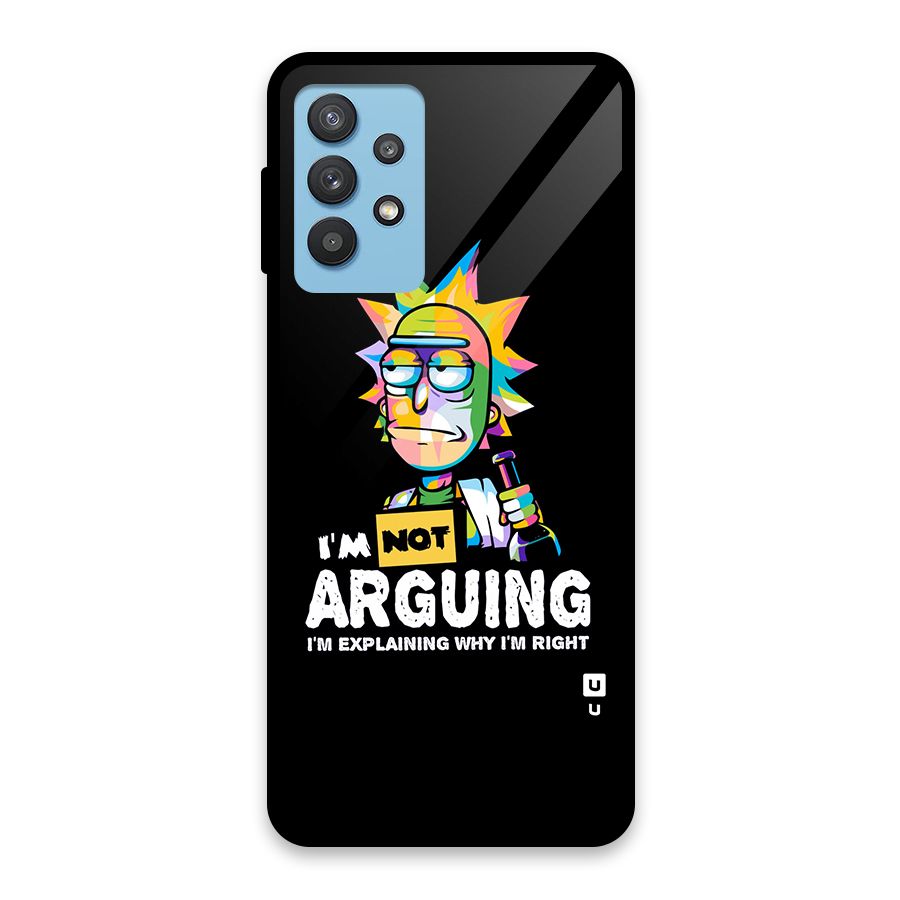 Not Arguing Explaining Glass Back Case for Galaxy M32 5G