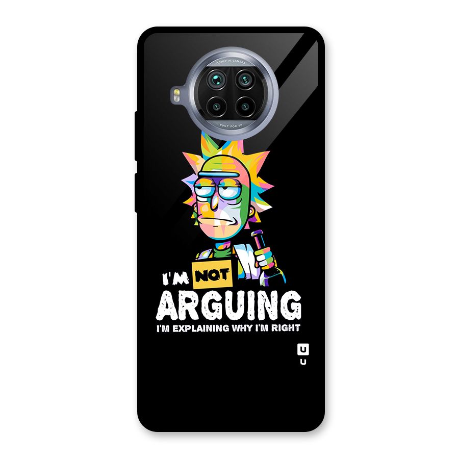 Not Arguing Explaining Glass Back Case for Mi 10i