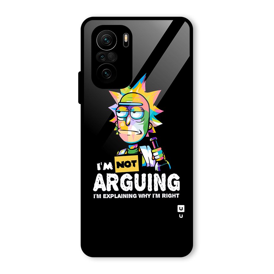 Not Arguing Explaining Glass Back Case for Mi 11X Pro