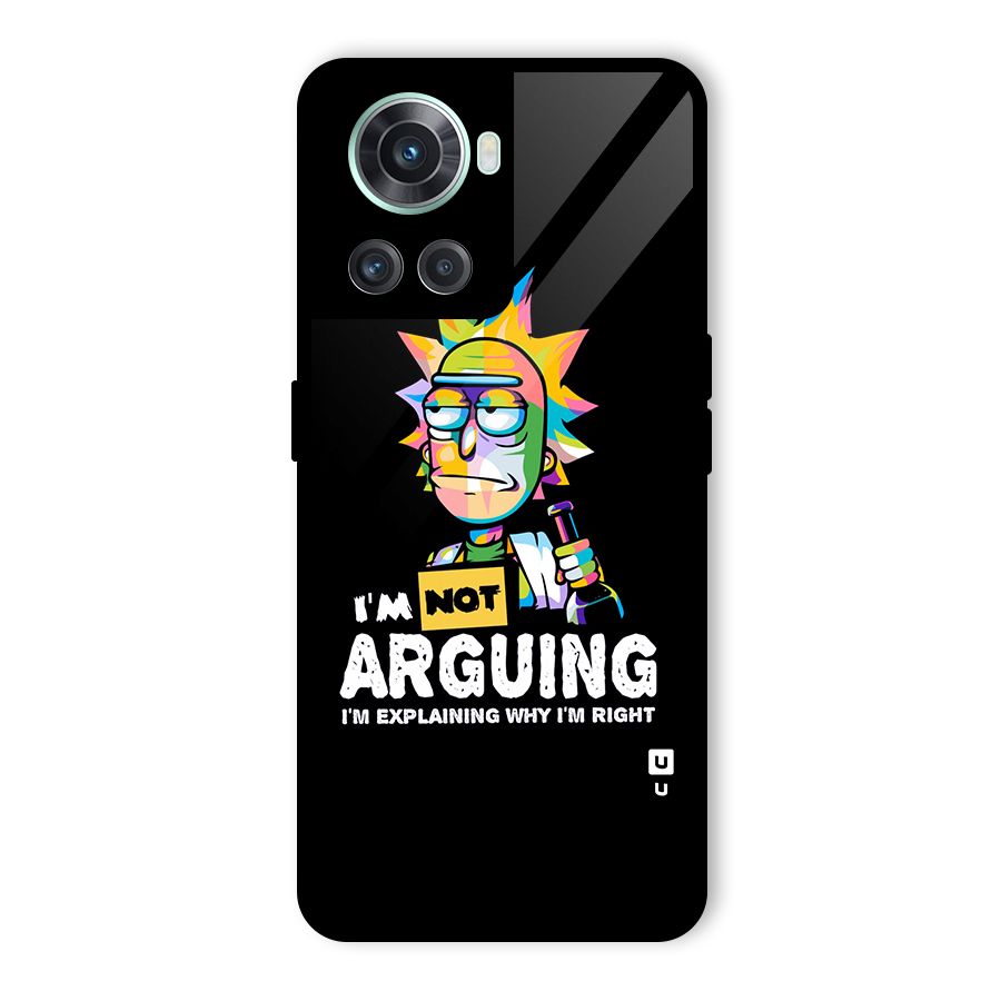 Not Arguing Explaining Glass Back Case for OnePlus 10R