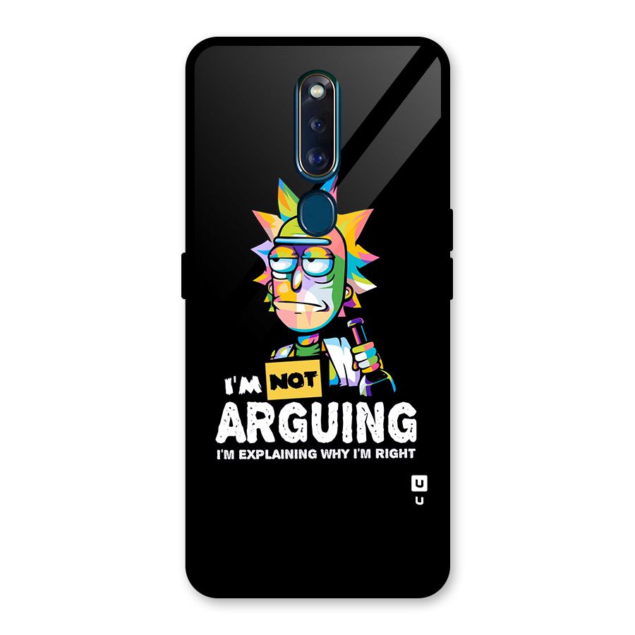 Not Arguing Explaining Glass Back Case for Oppo F11 Pro