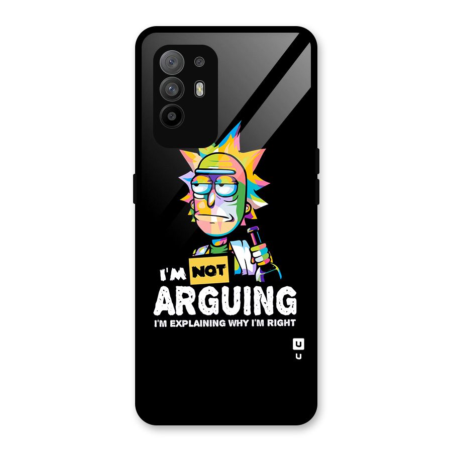 Not Arguing Explaining Glass Back Case for Oppo F19 Pro Plus 5G