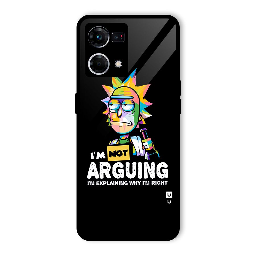 Not Arguing Explaining Glass Back Case for Oppo F21 Pro 4G
