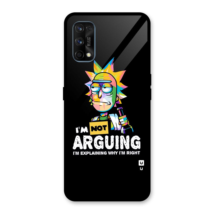 Not Arguing Explaining Glass Back Case for Realme 7 Pro