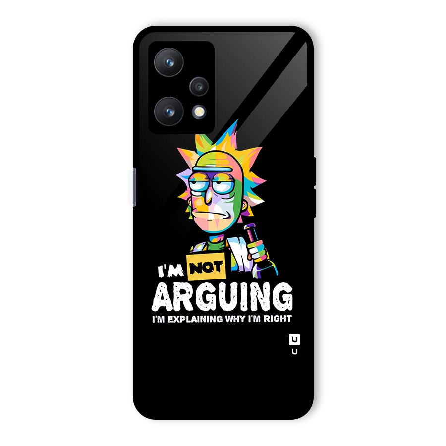 Not Arguing Explaining Glass Back Case for Realme 9 Pro 5G