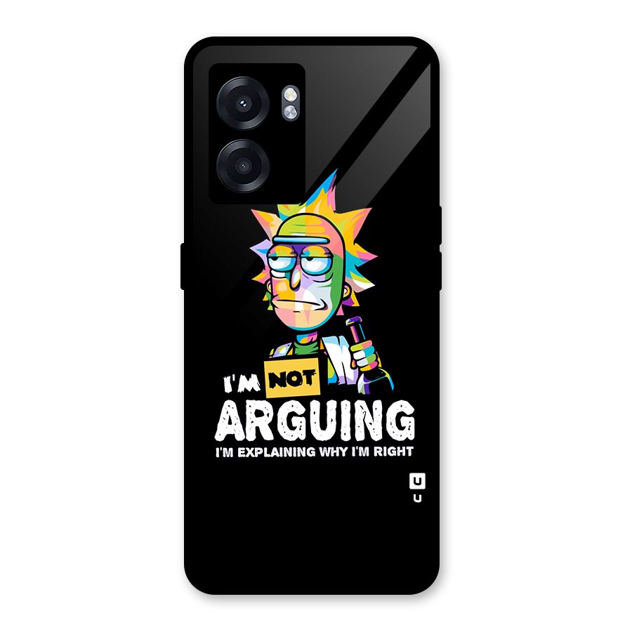 Not Arguing Explaining Glass Back Case for Realme Narzo 50 5G