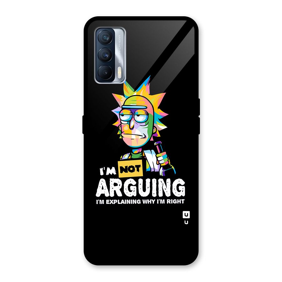 Not Arguing Explaining Glass Back Case for Realme X7