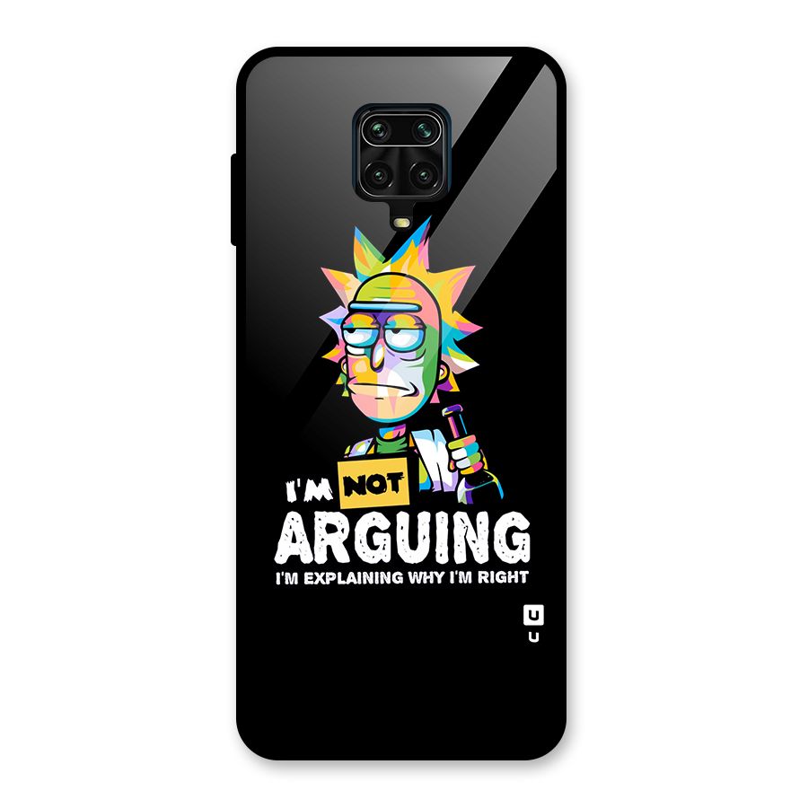 Not Arguing Explaining Glass Back Case for Redmi Note 10 Lite