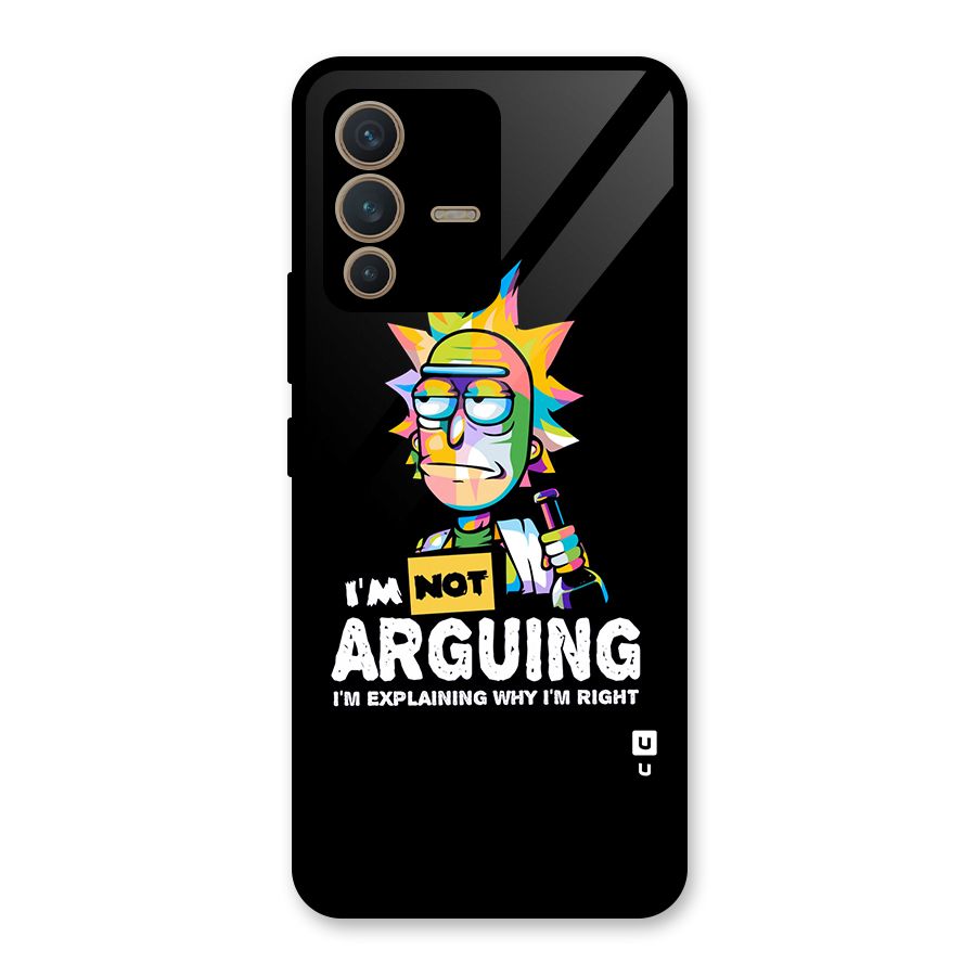Not Arguing Explaining Glass Back Case for Vivo V23 5G