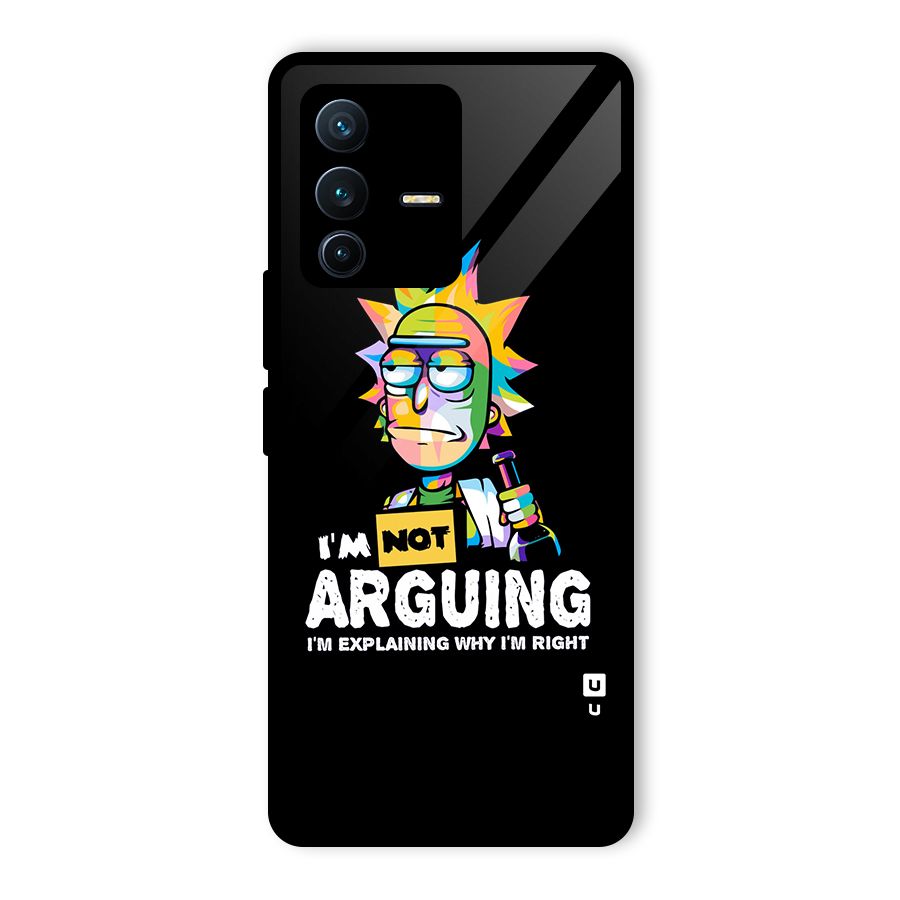 Not Arguing Explaining Glass Back Case for Vivo V23 Pro