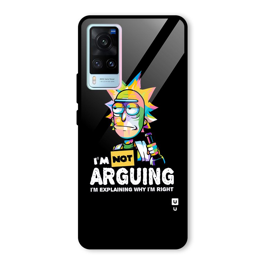 Not Arguing Explaining Glass Back Case for Vivo X60
