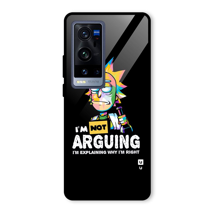 Not Arguing Explaining Glass Back Case for Vivo X60 Pro Plus