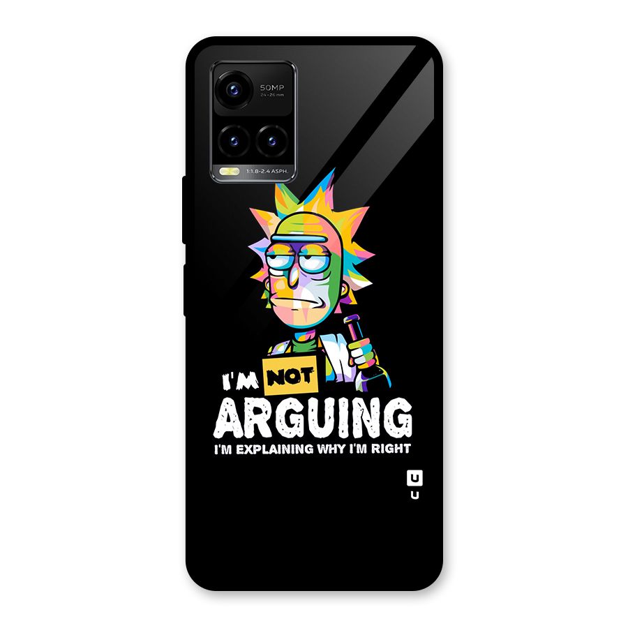 Not Arguing Explaining Glass Back Case for Vivo Y21T