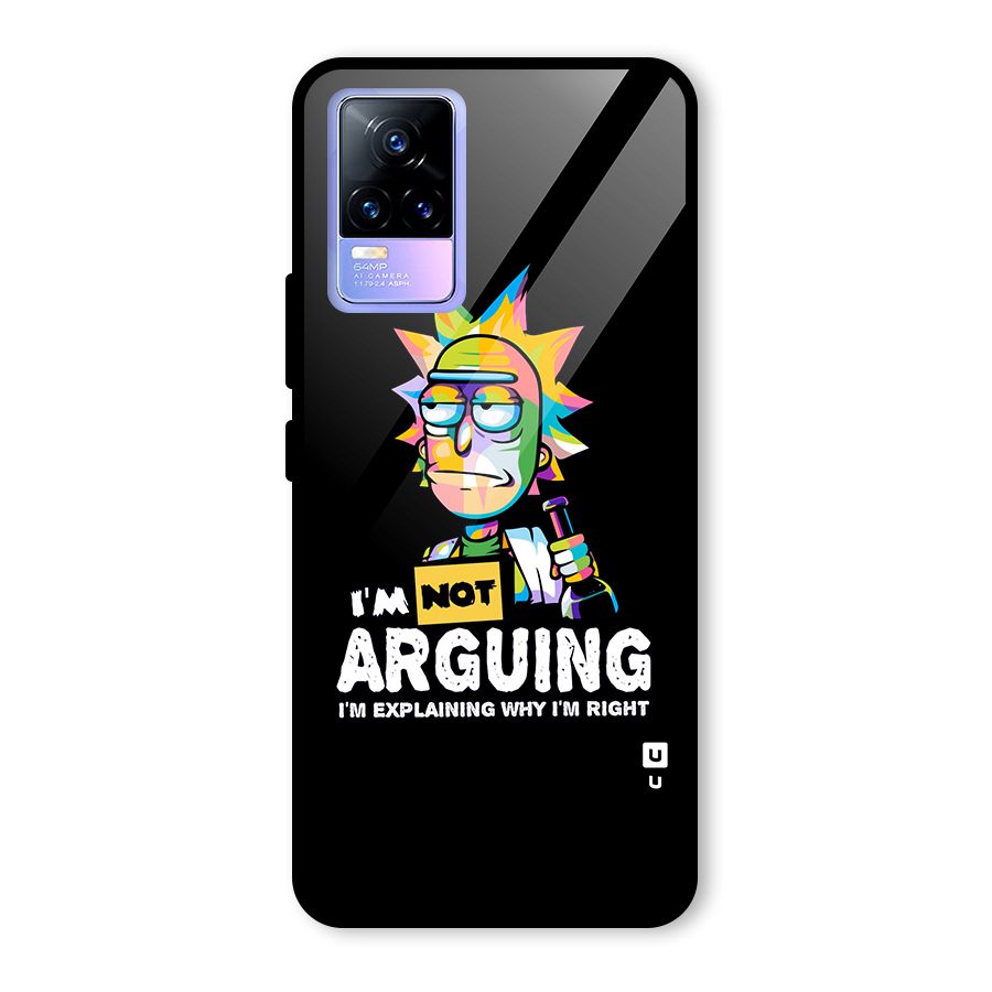Not Arguing Explaining Glass Back Case for Vivo Y73