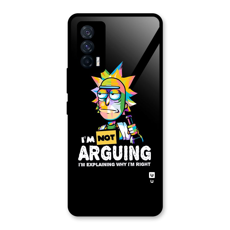 Not Arguing Explaining Glass Back Case for Vivo iQOO 7 5G