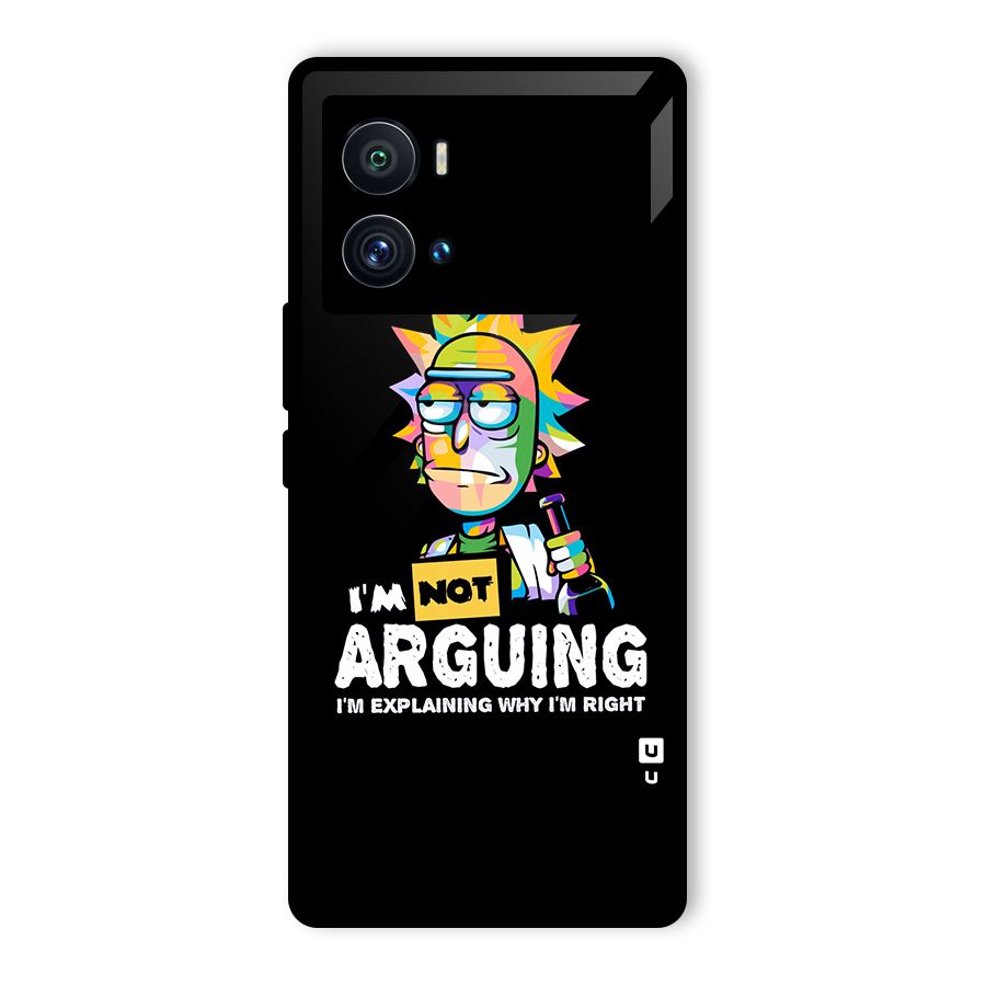 Not Arguing Explaining Glass Back Case for Vivo iQOO 9 Pro