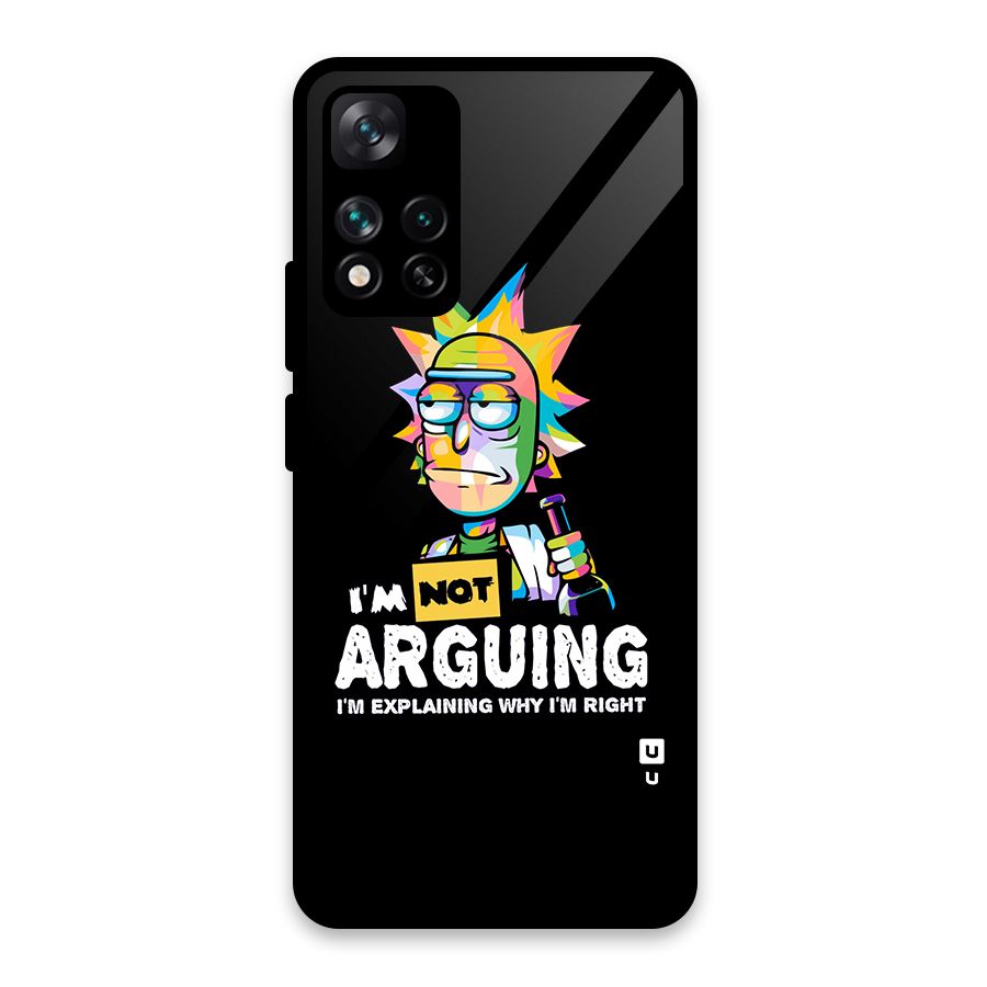 Not Arguing Explaining Glass Back Case for Xiaomi 11i HyperCharge 5G