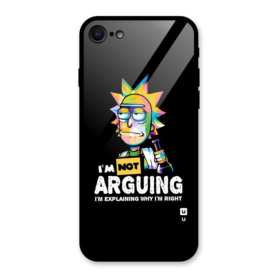 Not Arguing Explaining Glass Back Case for iPhone SE 2022